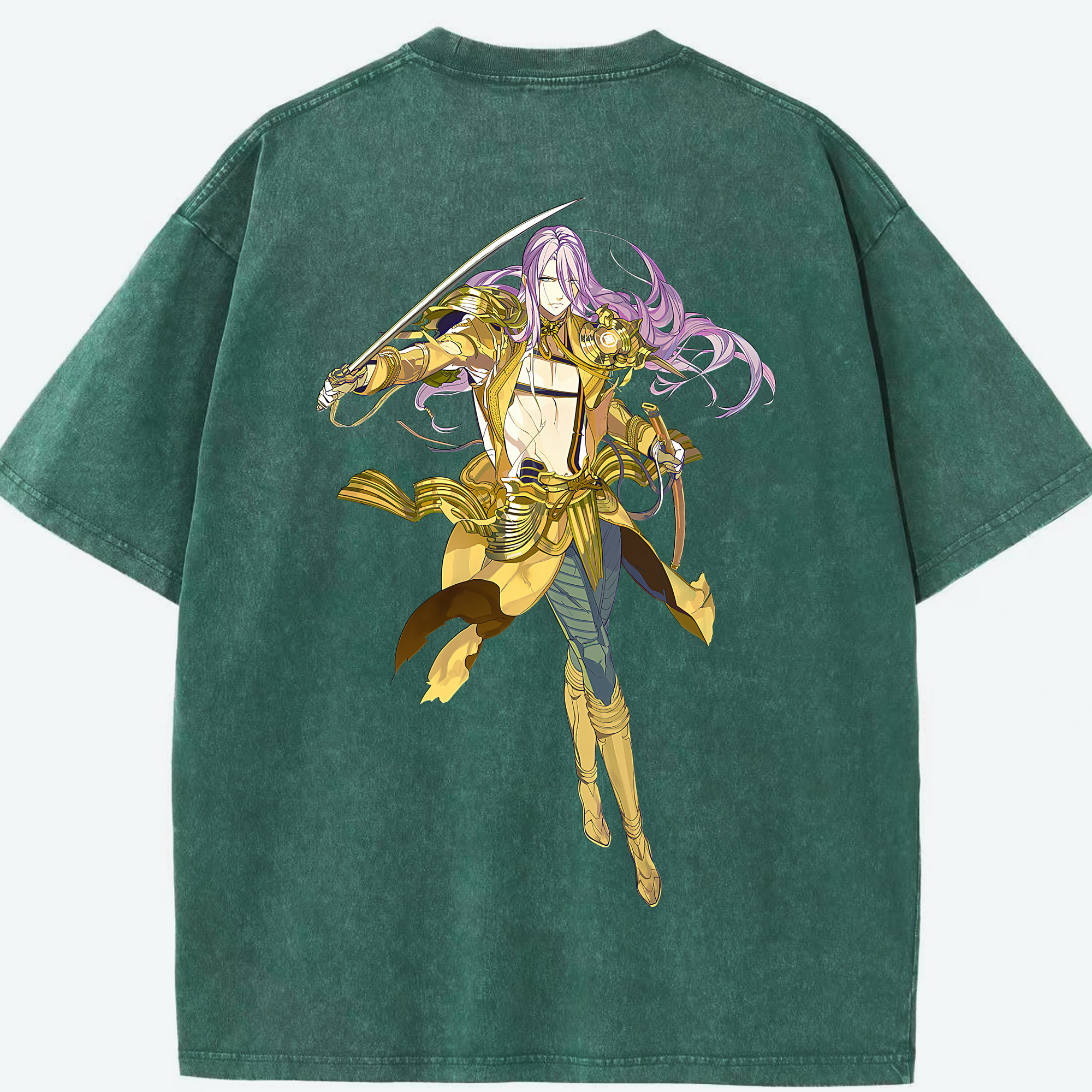 （画像用） 刀剣乱舞 Touken Ranbu 綿100% ヴィンテージ風 半袖Tシャツ（背面プリント）